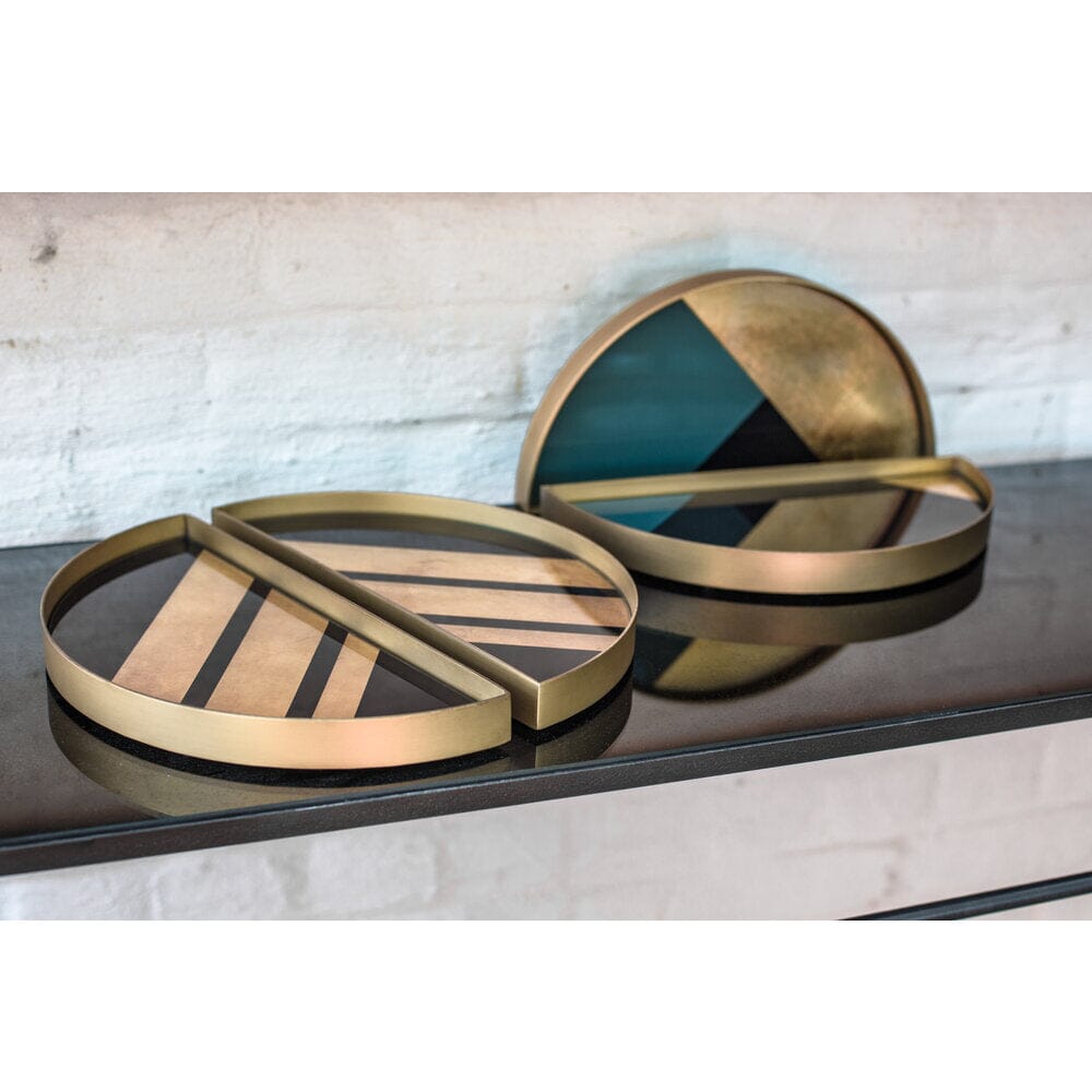 Geometric Valet Tray Set - Set of 2 Tray Ethnicraft 