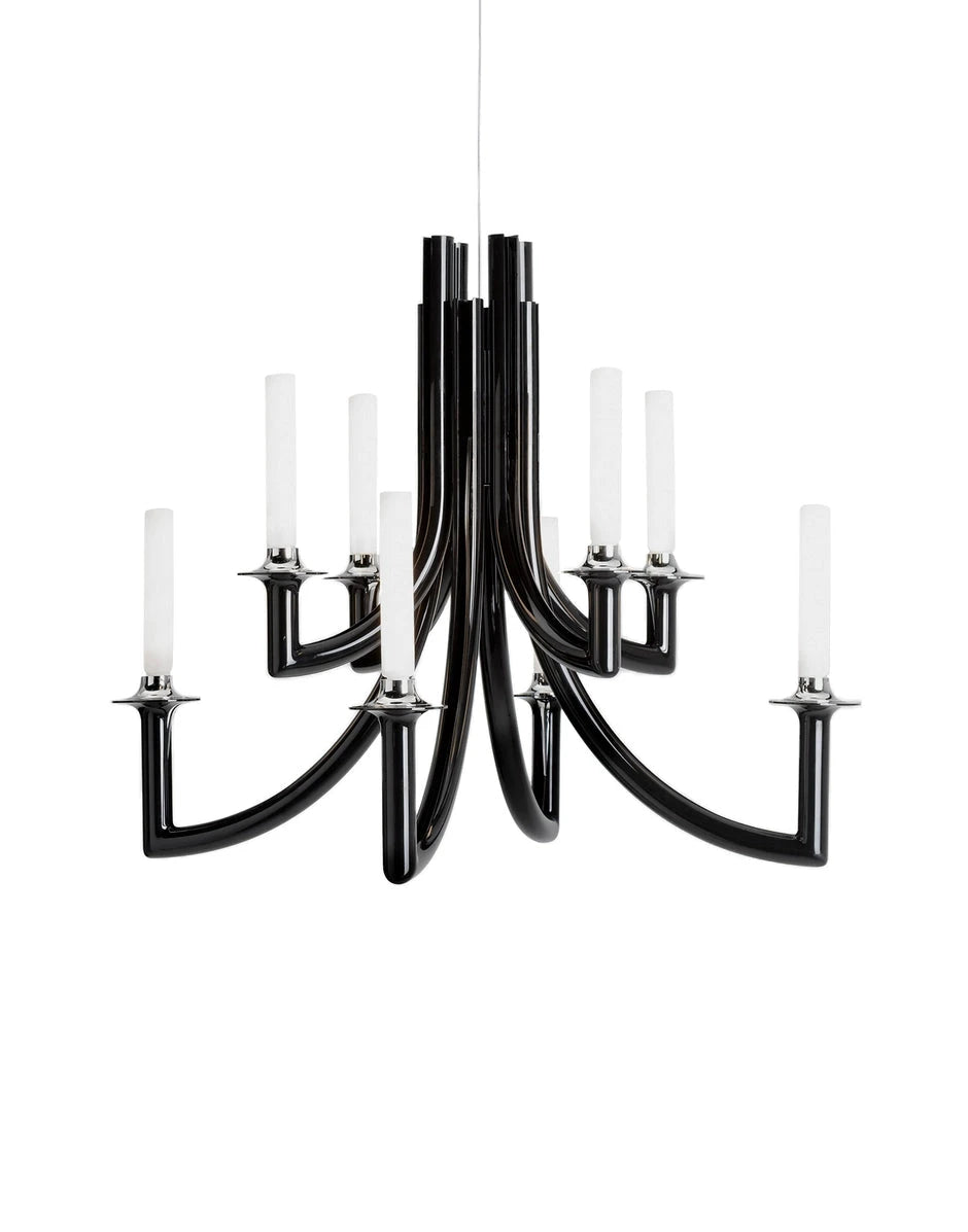 Khan Pendant ceiling lights Kartell Glossy - Black 