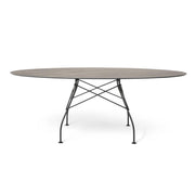 Glossy Outdoor Table Outdoors Kartell Oval Top Aged Bronze 