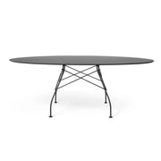 Glossy Outdoor Table Outdoors Kartell Oval Top Black 