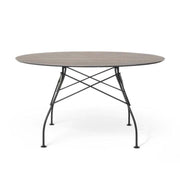 Glossy Outdoor Table Outdoors Kartell Round Top Aged Bronze 
