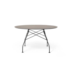 Glossy Outdoor Table Outdoors Kartell Round Top Aged Bronze 