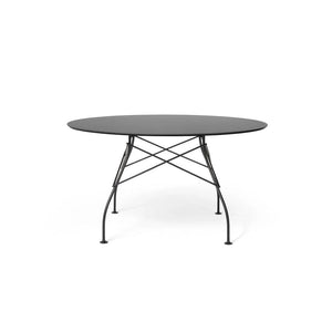 Glossy Outdoor Table Outdoors Kartell Round Top Black 