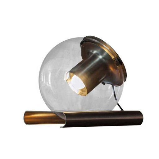 The Globe Wall Sconce Wall Lights Oluce Satin Gold with Bronze 