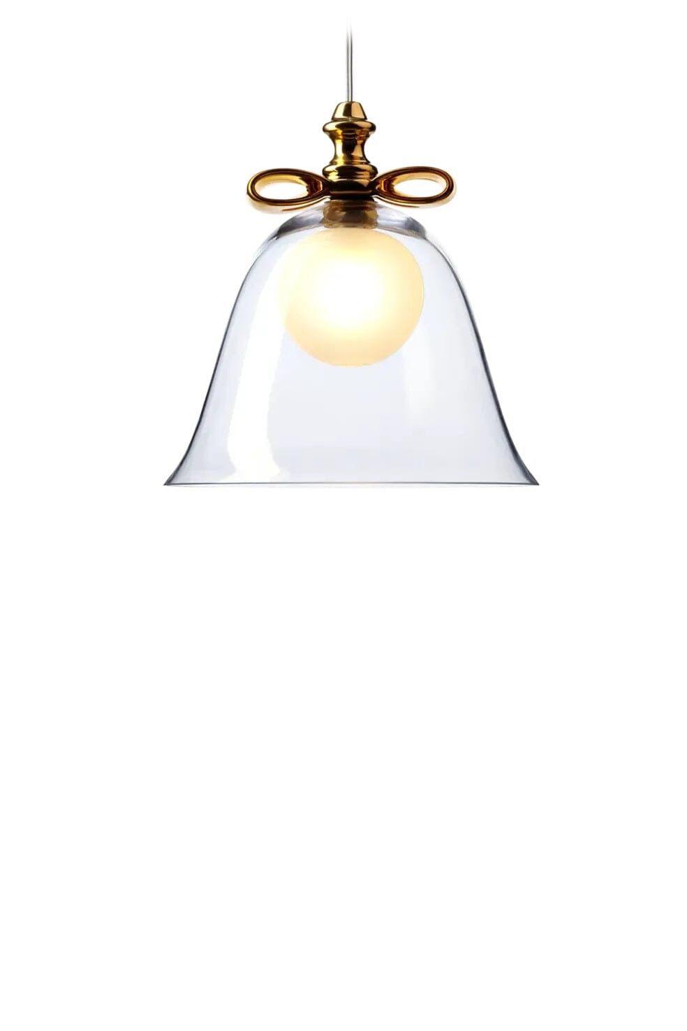 Bell Suspension Lamp suspension lamps Moooi bell lamp small - gold bow / transparent shade 