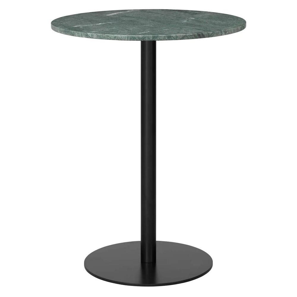 1.0 Bar Table bar height tables Gubi Large Black base Green Guatemala Marble