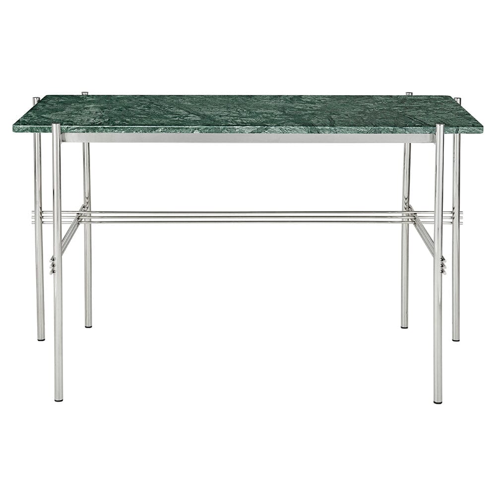 TS Desk Desk's Gubi Green Guatemala Marble Polished Steel Large (120 x 60 cm)