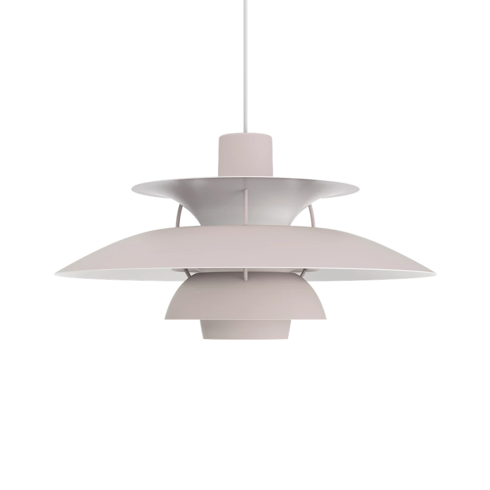 PH 5 Pendant Light hanging lamps Louis Poulsen Monochrome Oyster Grey 