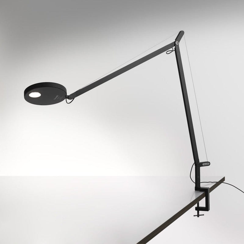 Demetra LED Table Lamp Table Lamps Artemide Anthracite Grey Table Clamp No