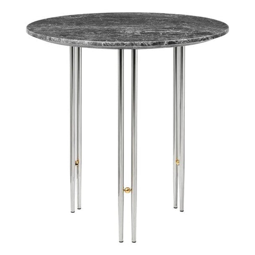 IOI Side Table side table Gubi Grey Emperador Marble Chrome Base / Brass Sphere 