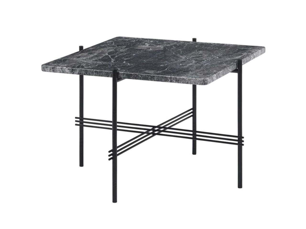 TS Coffee Table - Square Coffee table Gubi Grey Emperador Marble Black Small: 55 x 55 cm