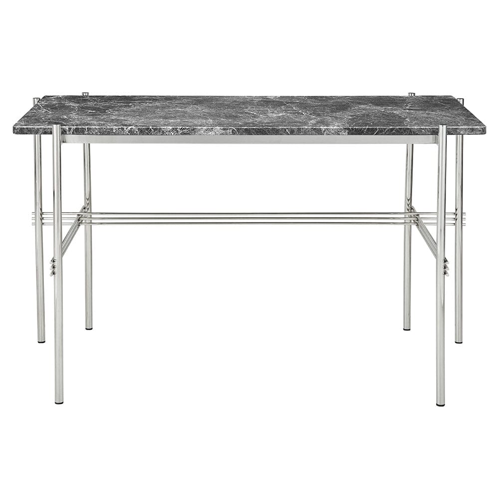 TS Desk Desk's Gubi Grey Emperador Marble Polished Steel Large (120 x 60 cm)