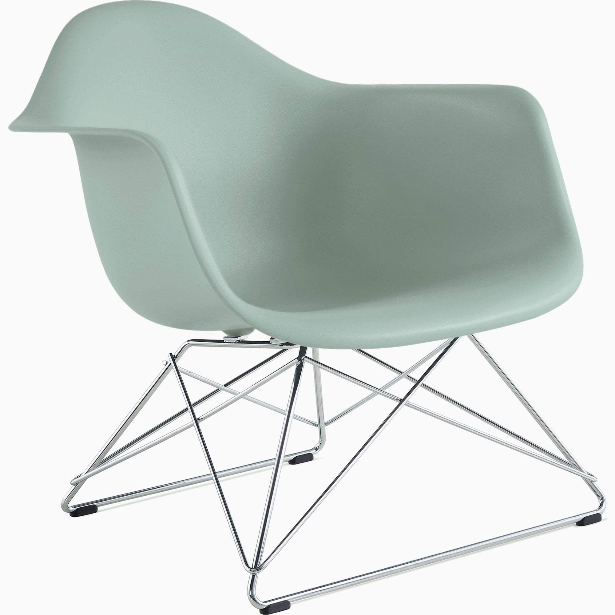 Eames Molded Fiberglass Armchair With Low Wire Base lounge chair herman miller 