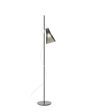 K-Lux Floor Lamp Floor Lamps Kartell Smoke Grey Diffuser - Black Base 