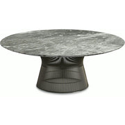 Platner Bronze 42" Coffee Table Coffee Tables Knoll Polished Finish Grey Marble Top: Light grey 