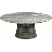Platner Bronze 42" Coffee Table Coffee Tables Knoll Satin Finish Grey Marble Top: Light grey 