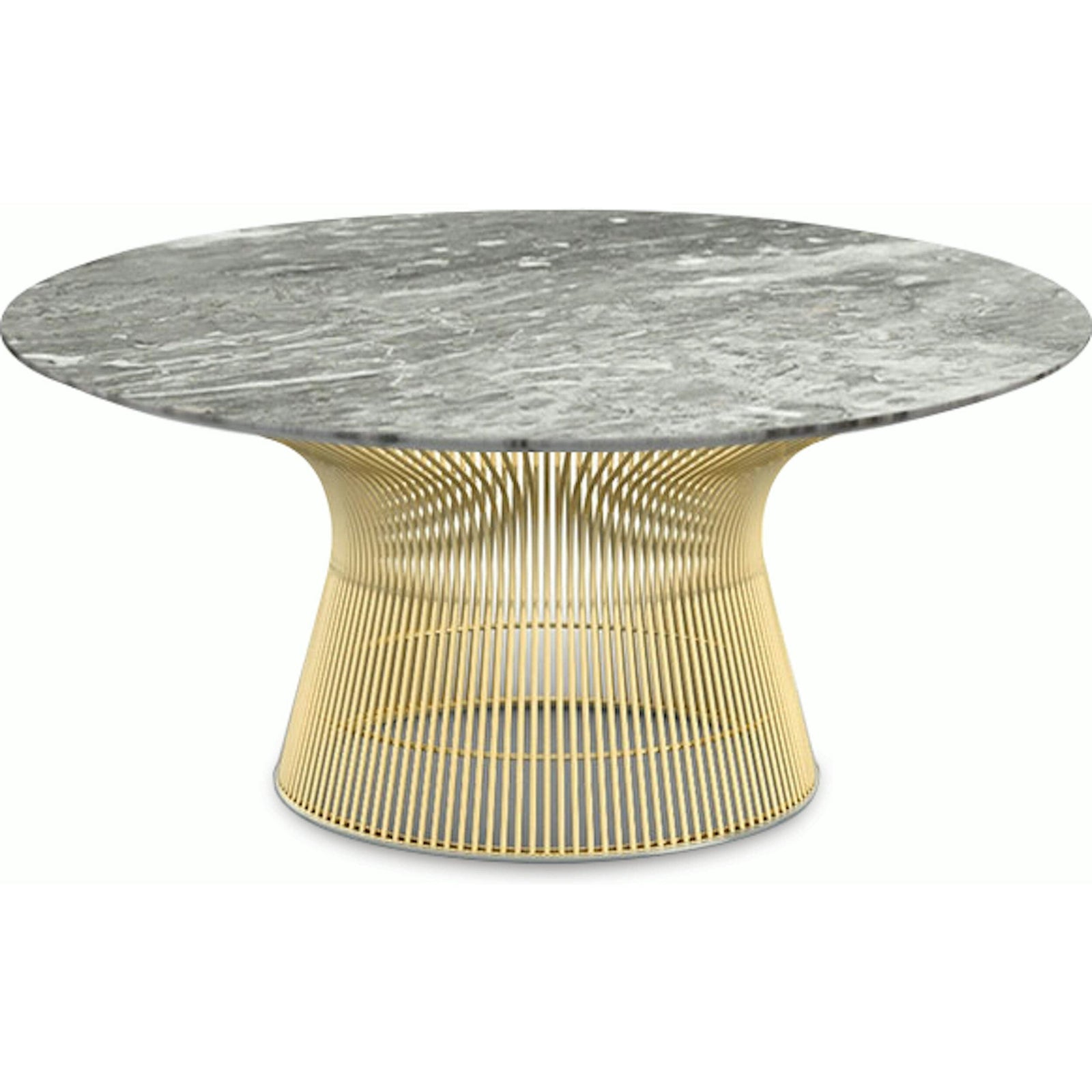 Platner Coffee Table - 36" in Gold Coffee Tables Knoll 