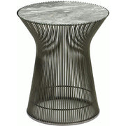 Platner Side Table side/end table Knoll Metallic Bronze Grey marble, Satin finish 