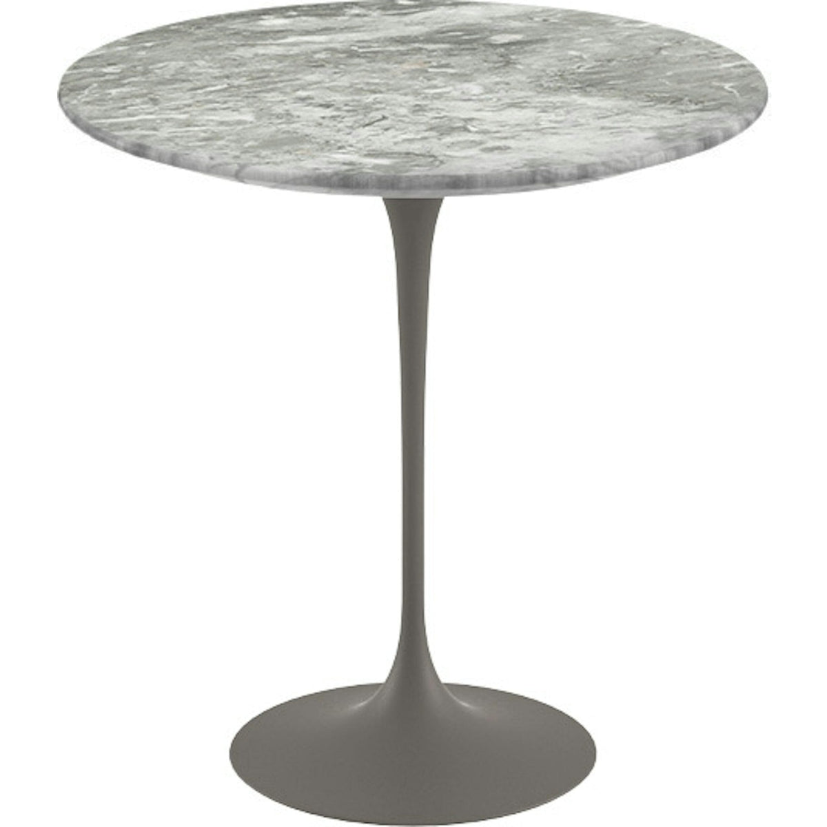 Saarinen Side Table - 20” Round side/end table Knoll Grey Grey marble, Satin finish 