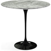 Saarinen Side Table - 22” Oval side/end table Knoll Black Grey marble, Satin finish 