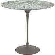 Saarinen Side Table - 22” Oval side/end table Knoll Grey Grey marble, Satin finish 