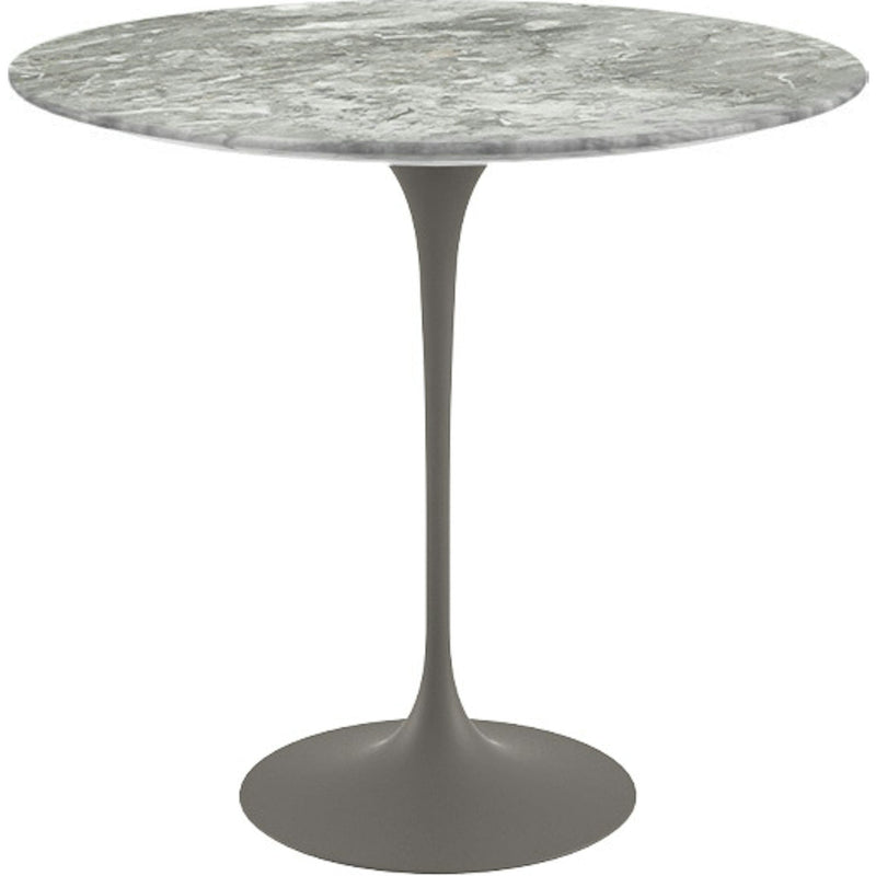 Saarinen Side Table - 22” Oval side/end table Knoll Grey Grey marble, Satin finish 