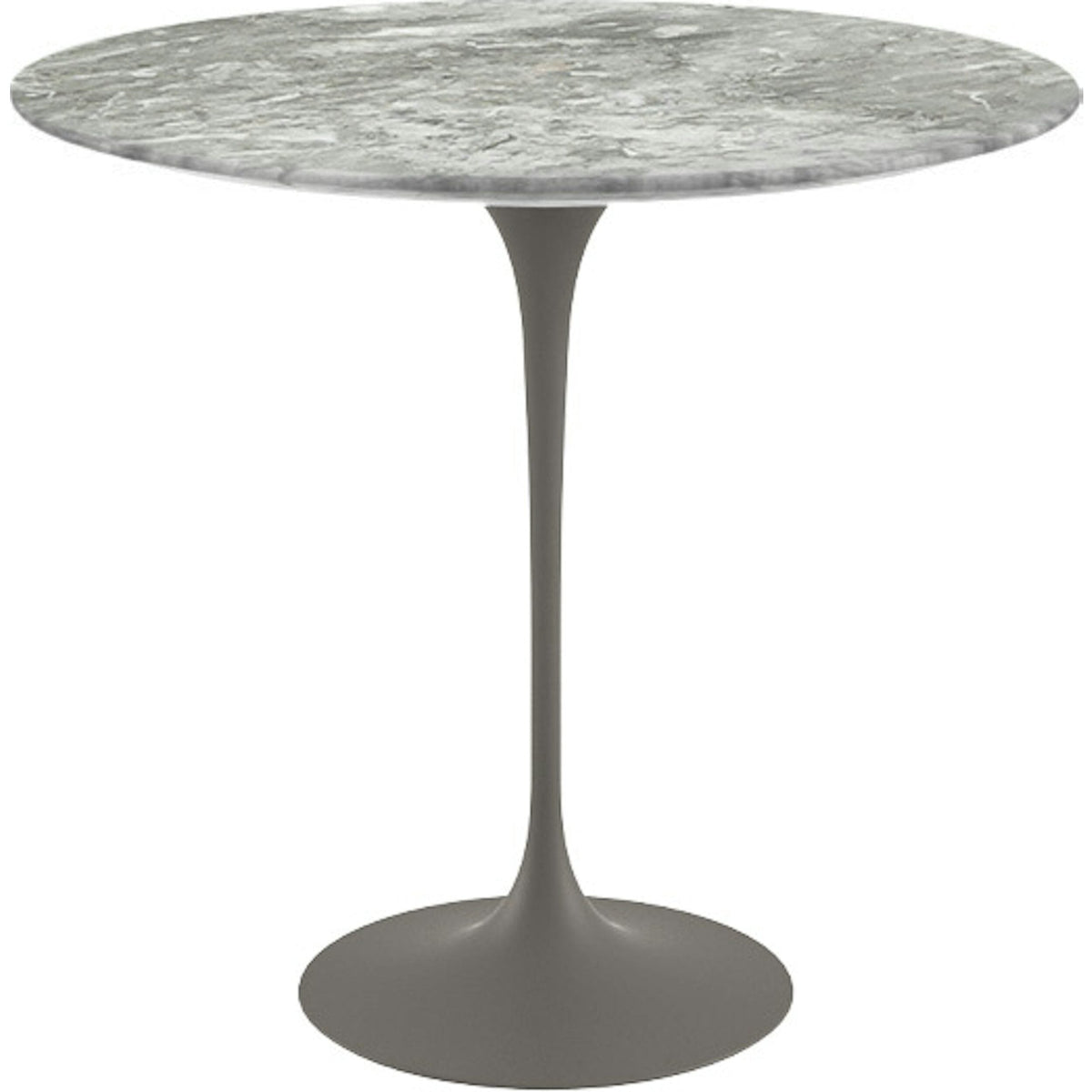 Saarinen Side Table - 22” Oval side/end table Knoll Grey Grey marble, Satin finish 