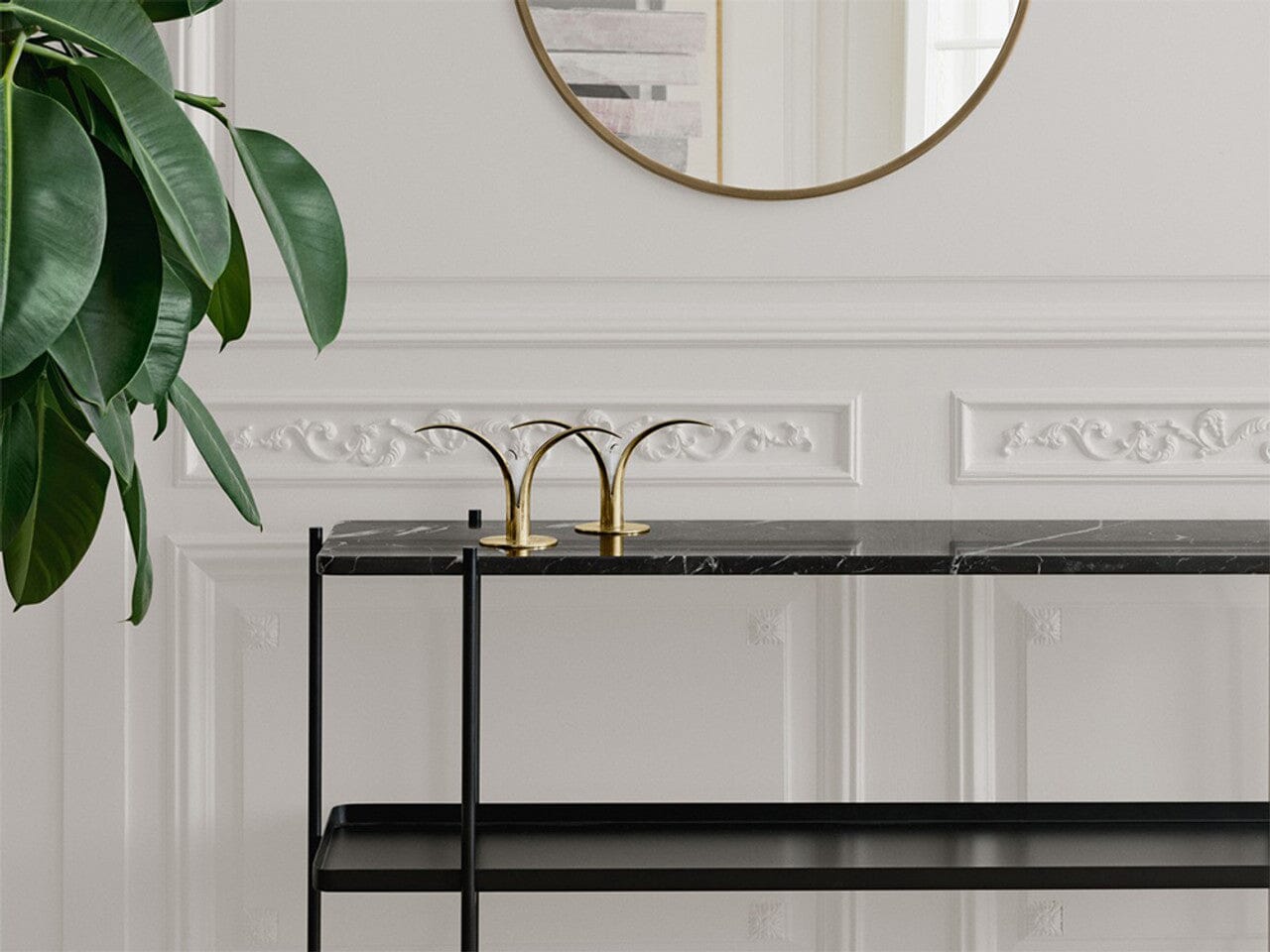 TS Console 2 Rack Table with Tray- 120 x 30 cm Console Table GUBI 