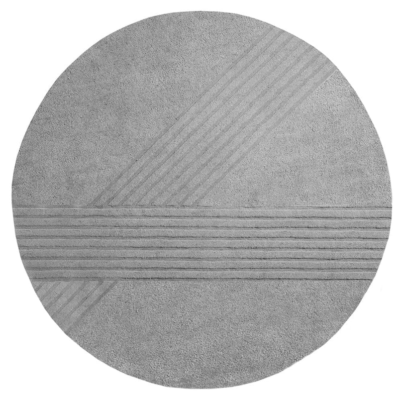 Kyoto Round Rug Accessories Woud Large - 98.4" Grey 