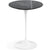 Saarinen Side Table - 16" Round side/end table Knoll White Grigio Marquina marble, Satin finish 