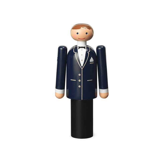 Kay Bojesen Groom, Blue/Black/White (Mini)