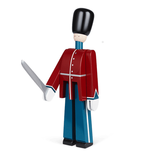 Kay Bojesen Guardsman with Sword, Red/Blue/White, view 2