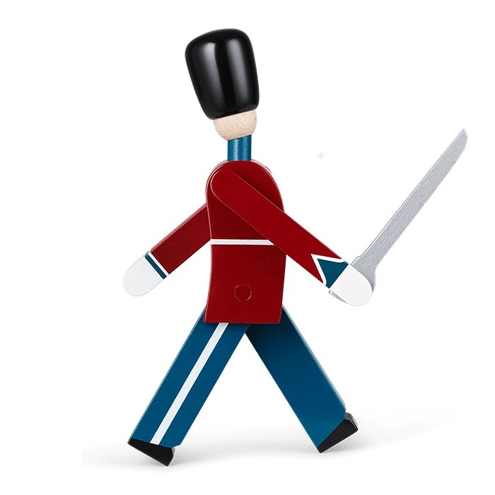 Kay Bojesen Guardsman with Sword, Red/Blue/White, view 3