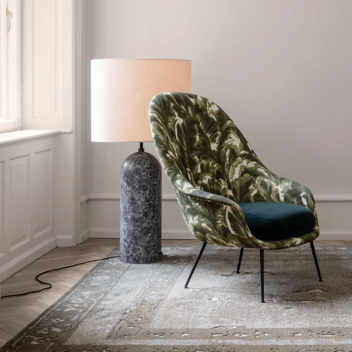 Bat Lounge Chair - High Back With Conic Base lounge chairs GUBI 