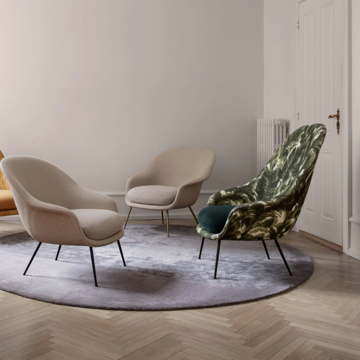 Bat Lounge Chair - High Back With Conic Base lounge chairs GUBI 