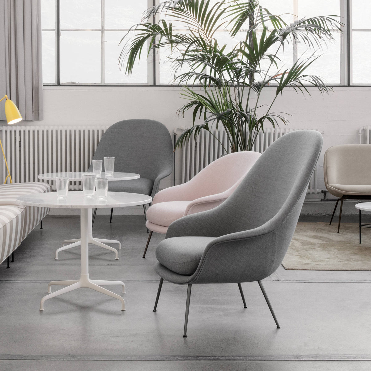 Bat Lounge Chair - High Back With Conic Base lounge chairs GUBI 