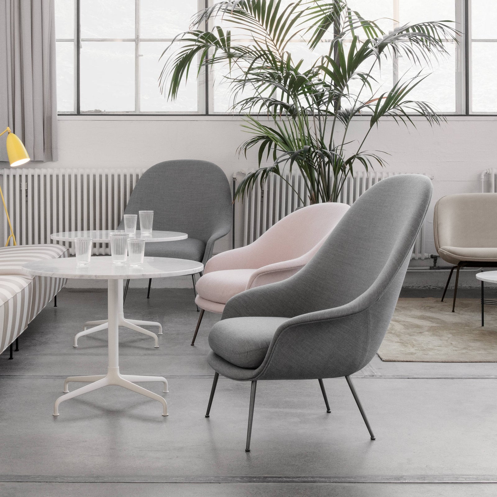 Bat Lounge Chair - High Back With Conic Base lounge chairs GUBI 