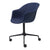 Bat Meeting Chair 4-Star Base with Castors - Front Upholstered Chairs Gubi 