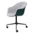 Bat Meeting Chair 4-Star Base with Castors - Front Upholstered Chairs Gubi 