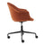 Bat Meeting Chair 4-Star Base with Castors - Height Adjustable - Fully Upholstered Chairs Gubi 