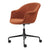 Bat Meeting Chair 4-Star Base with Castors - Height Adjustable - Fully Upholstered Chairs Gubi 