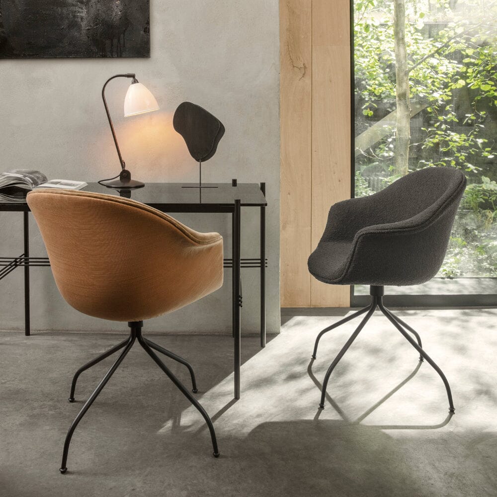 Bat Swivel Base Meeting Chair - Fully Upholstered Chairs Gubi 