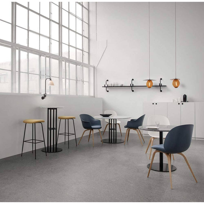 Bat Wood Base Dining Chair With Cushion Chairs Gubi 