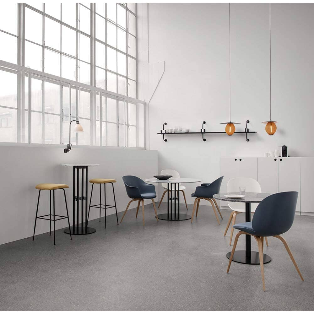 Bat Wood Base Dining Chair With Cushion Chairs Gubi 