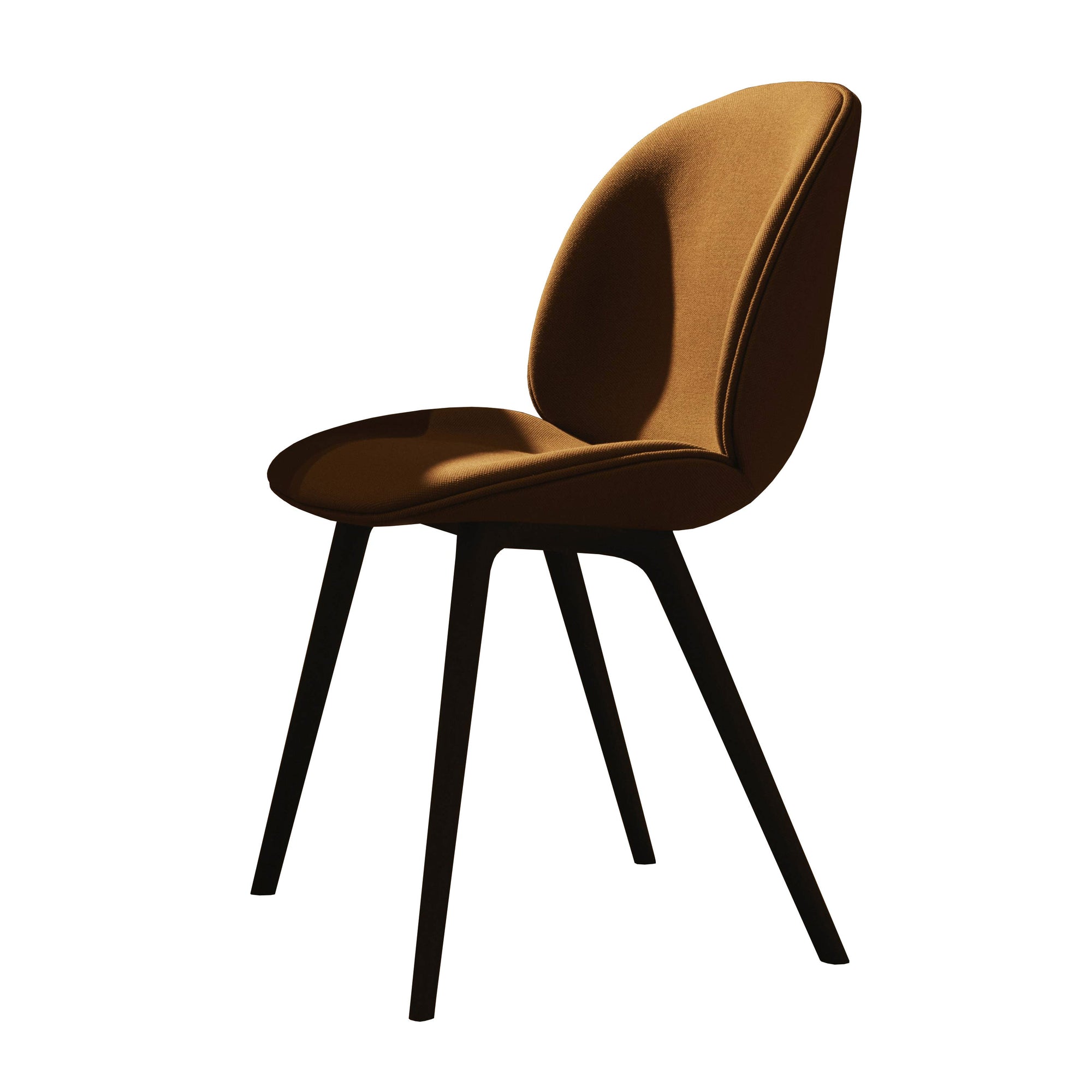 Beetle Black Plastic Base Dining Chair - Fully Upholstered