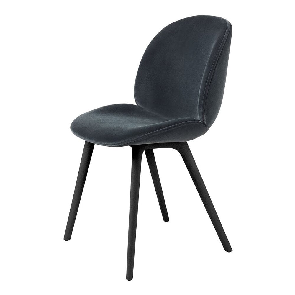 Beetle Black Plastic Base Dining Chair - Fully Upholstered Chairs Gubi 