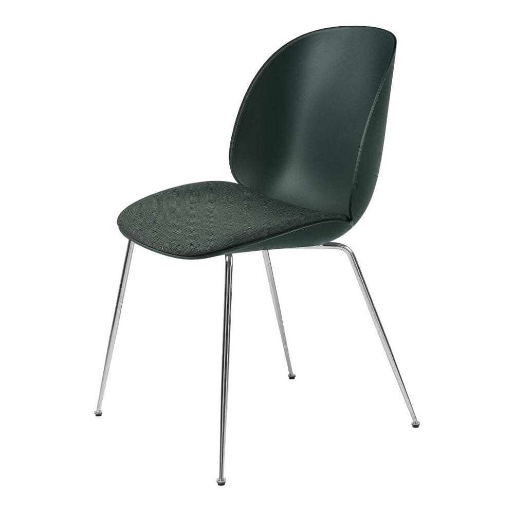 Beetle Dining Chair with Conic Base - Seat Upholstered Chairs Gubi 