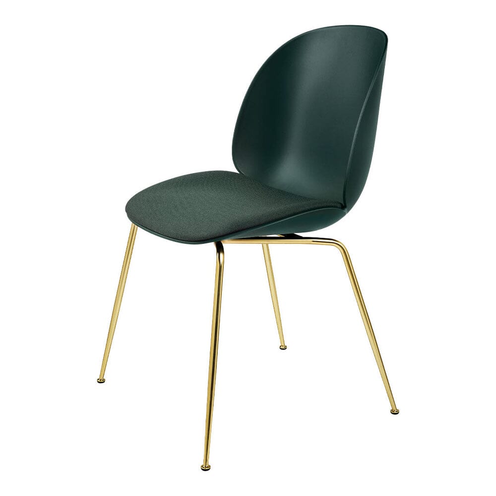 Beetle Dining Chair with Conic Base - Seat Upholstered Chairs Gubi 