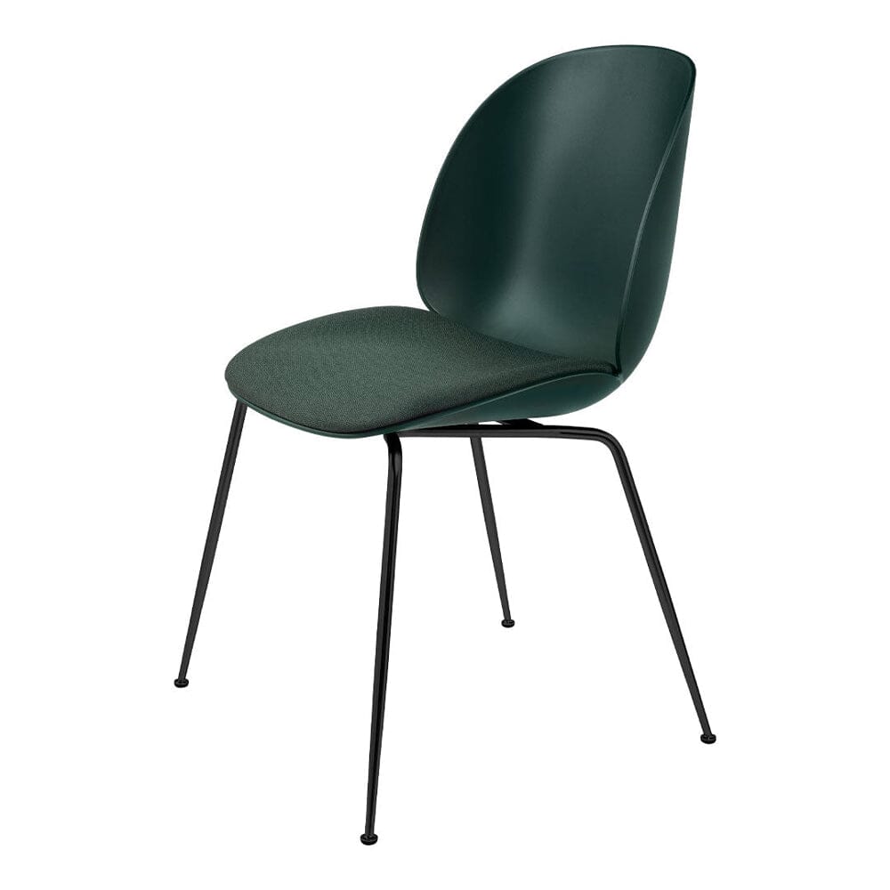 Beetle Dining Chair with Conic Base - Seat Upholstered Chairs Gubi 