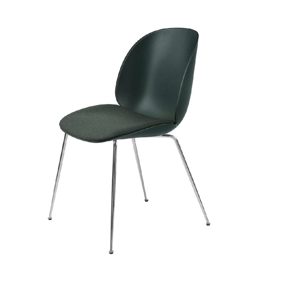 Beetle Dining Chair with Conic Base - Seat Upholstered Chairs Gubi 